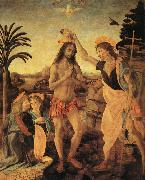 Leonardo  Da Vinci The Baptism of Christ oil painting artist